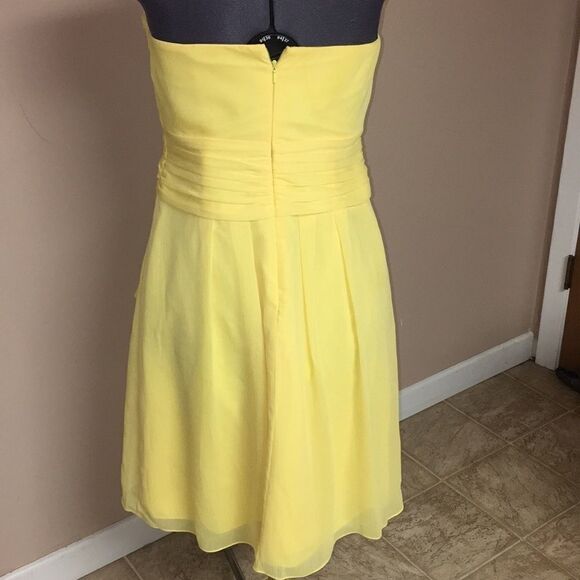 Davids Bridal Strapless Short chiffon dress 8 - Picture 5 of 6